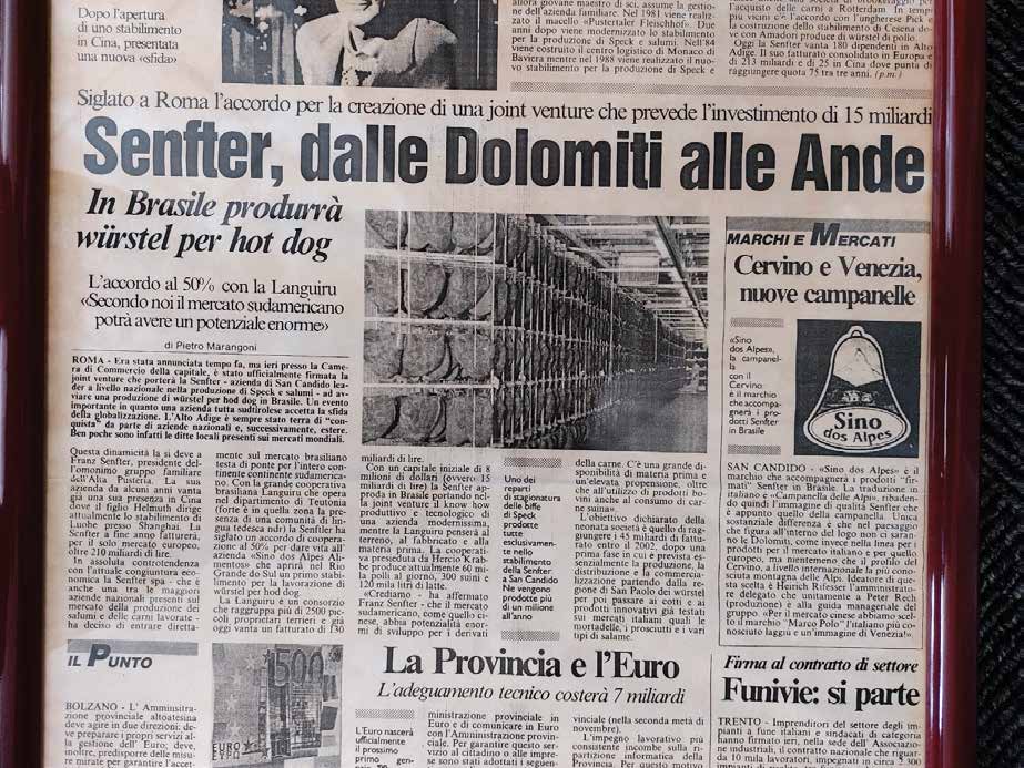 Recorte de jornal internacional — case na Itália